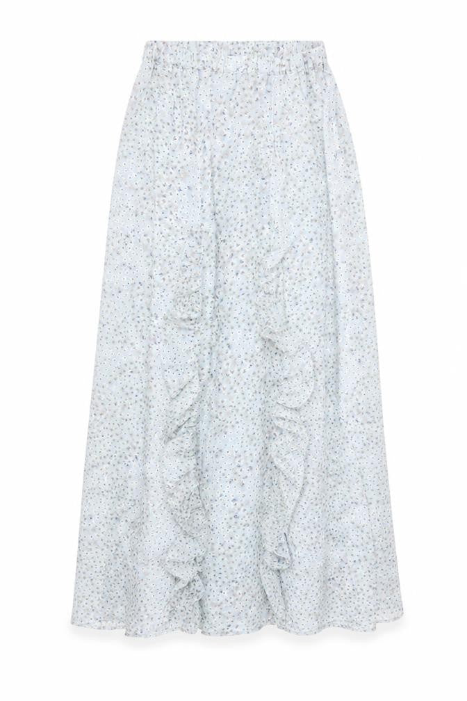 Front view of ASOS DESIGN Women's Multicoloured Long A-Line Skirt