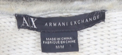 Armani Exchange Women's Ivory Fur Trim Cardigan M