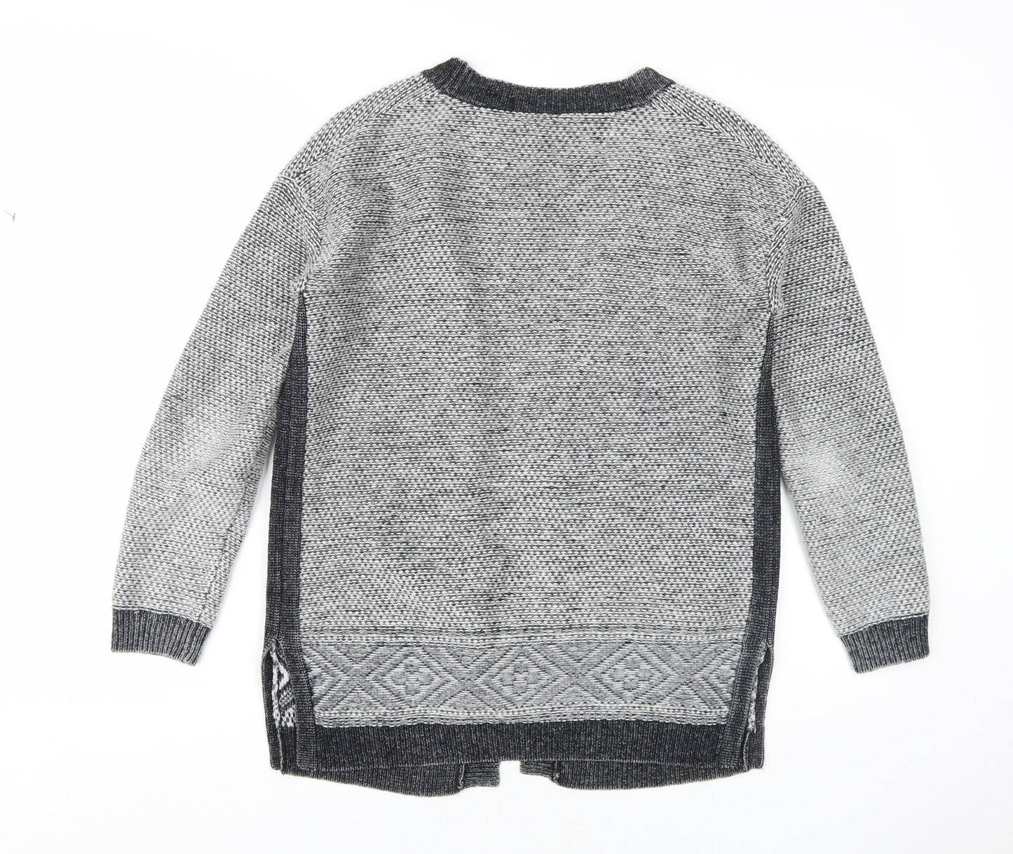 GAP Women's Grey Cardigan XS Geometric Knit