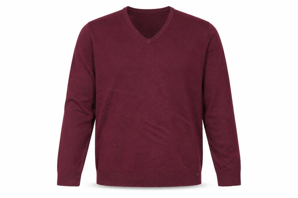 Marks and Spencer Men's Red V-Neck Pullover Jumper