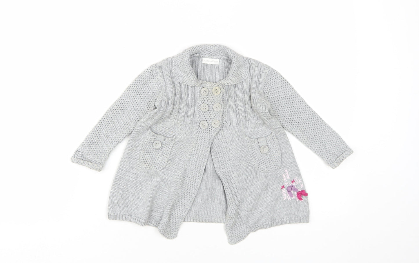 Mamas & Papas Grey Cardigan for Unisex 9-12 Months