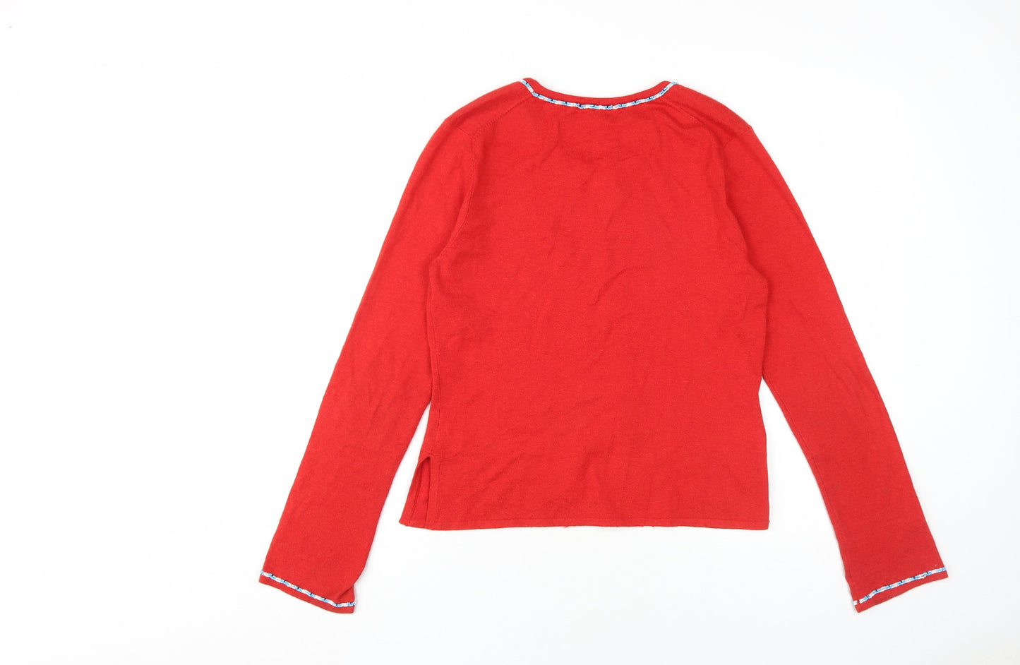 Oasis Women's Red Tunic Size 14 with Tasselled Accents