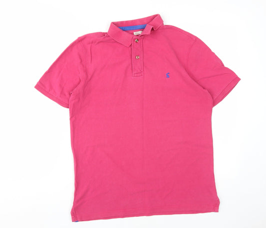 Joules Women's Pink Polo Shirt M Cotton Casual