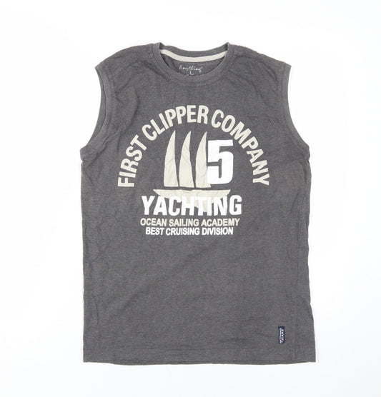 Anything Grey Tank Top Unisex Adults Large Nautical Style