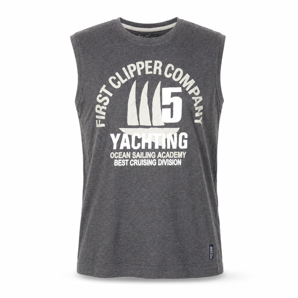 Anything Womens Grey Tank Top Large Nautical Style