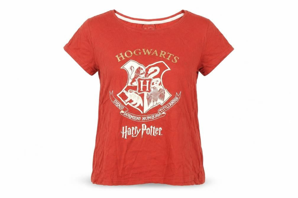 Womens UK Size 12-14 Harry Potter Red Cotton T-Shirt