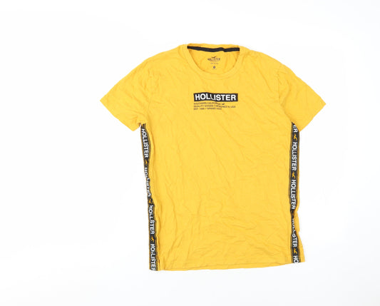 Hollister Men's XS Yellow Logo T-Shirt