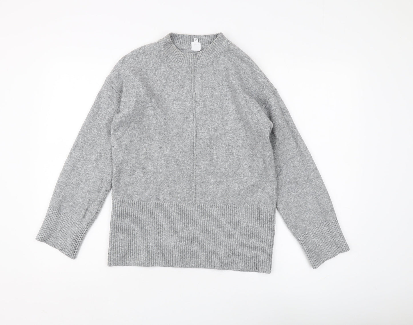John Lewis & Partners Grey Crew Neck Jumper XS