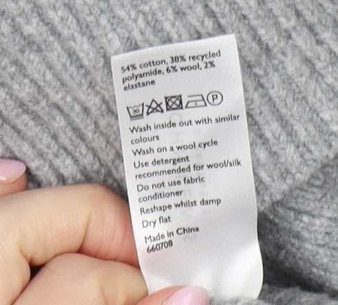 John Lewis & Partners Grey Crew Neck Jumper XS