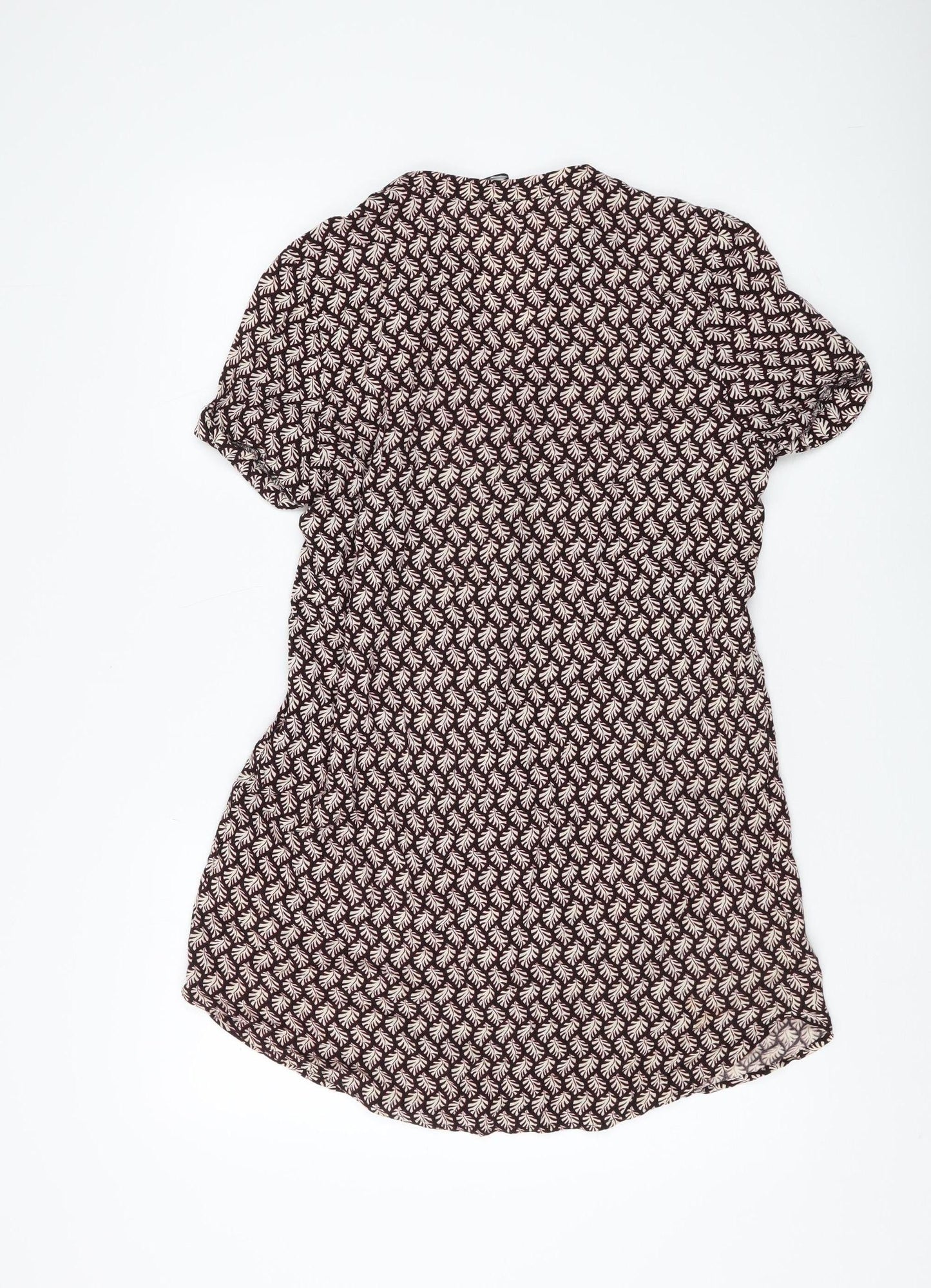 H&M Women's Geometric Black Blouse Size 8 Viscose