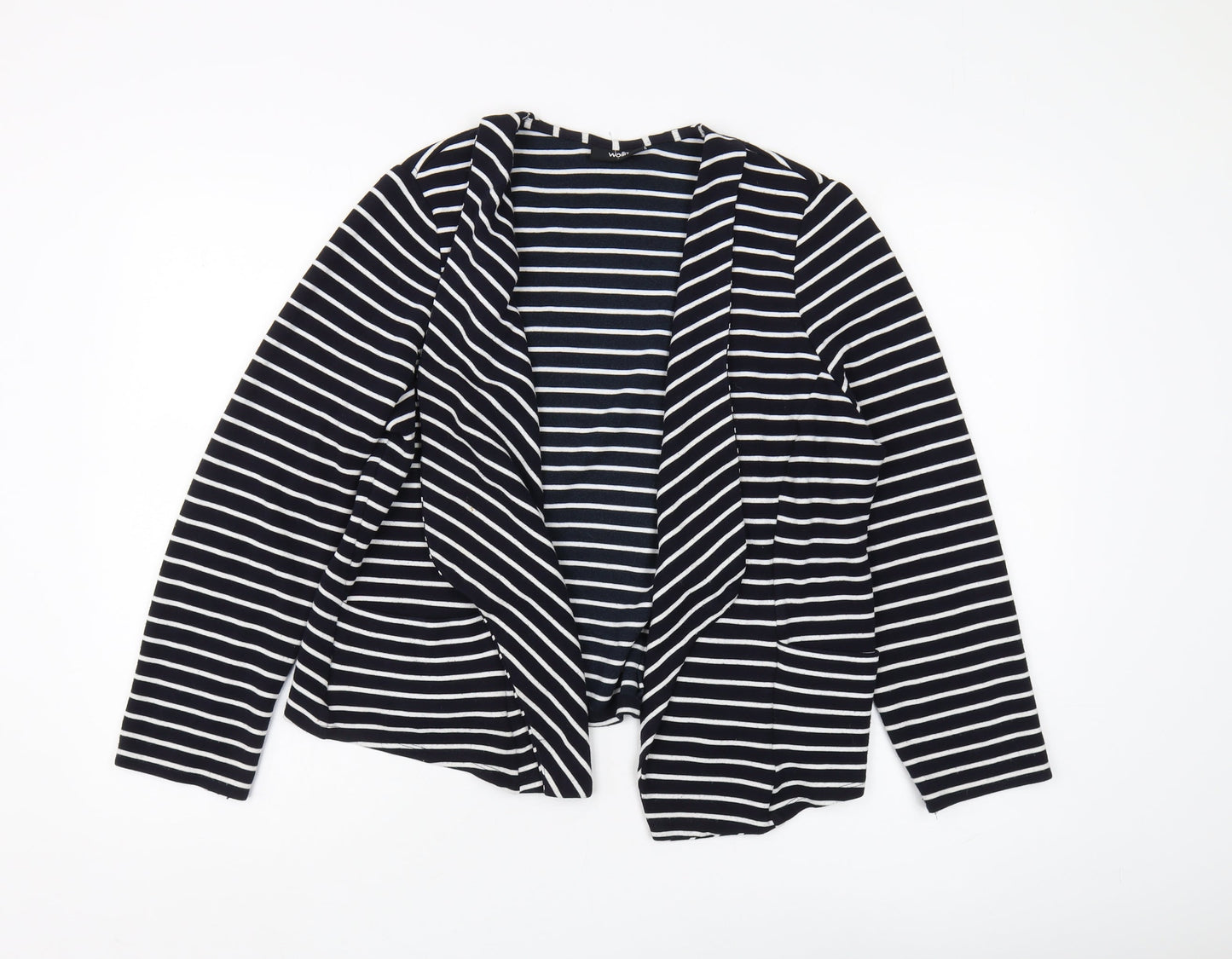 Wallis Women's Black Striped Basic Jacket Size L