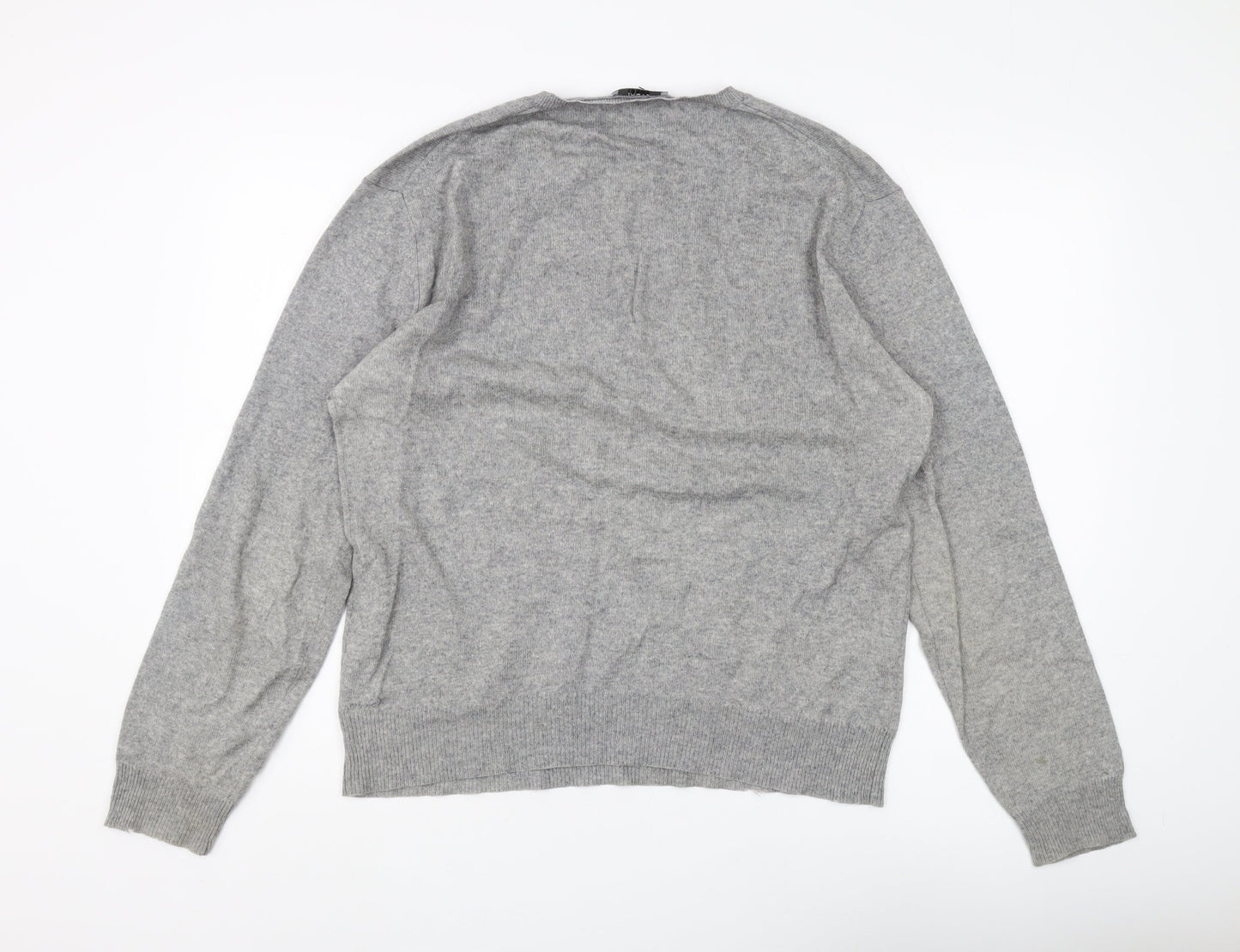 Farhi Men's Grey V-Neck Pullover Jumper M