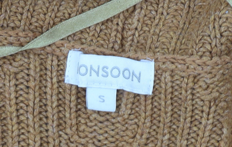 Monsoon Women's Brown Wrap Knit Jumper, Size S