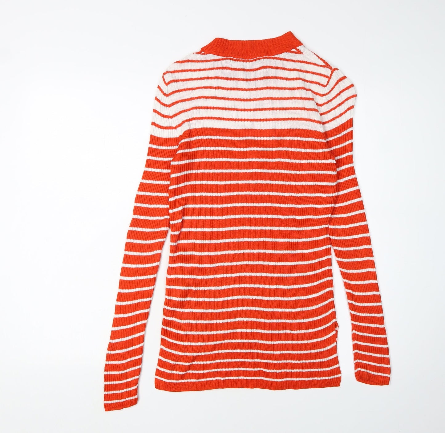 Vila Women's Red Striped Pullover Jumper - Small