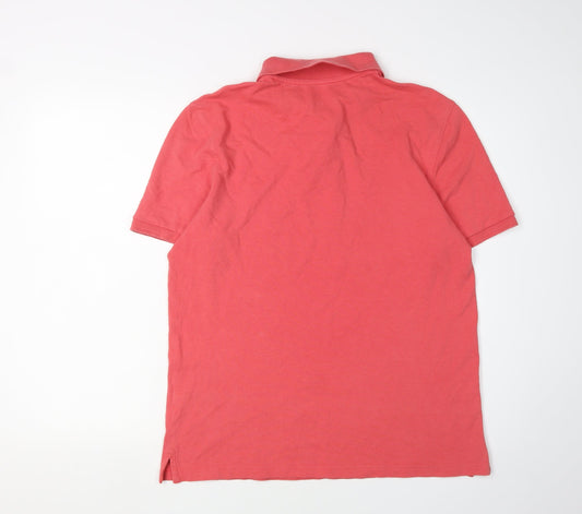 Marks and Spencer Men's Pink Medium Polo Short Sleeve