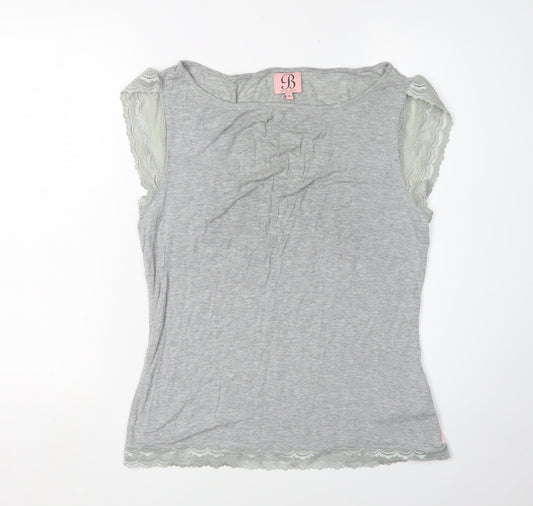 Ted Baker Women's Grey Size 10 Lace Accented Top