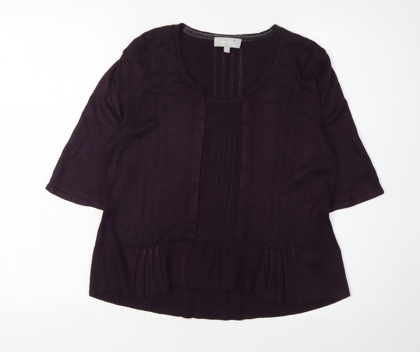 Marks and Spencer Women's Purple Cardigan Size 12
