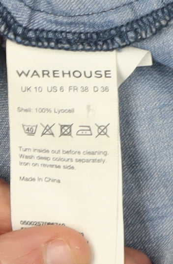 Warehouse Women's Blue Shirt Dress Size 10