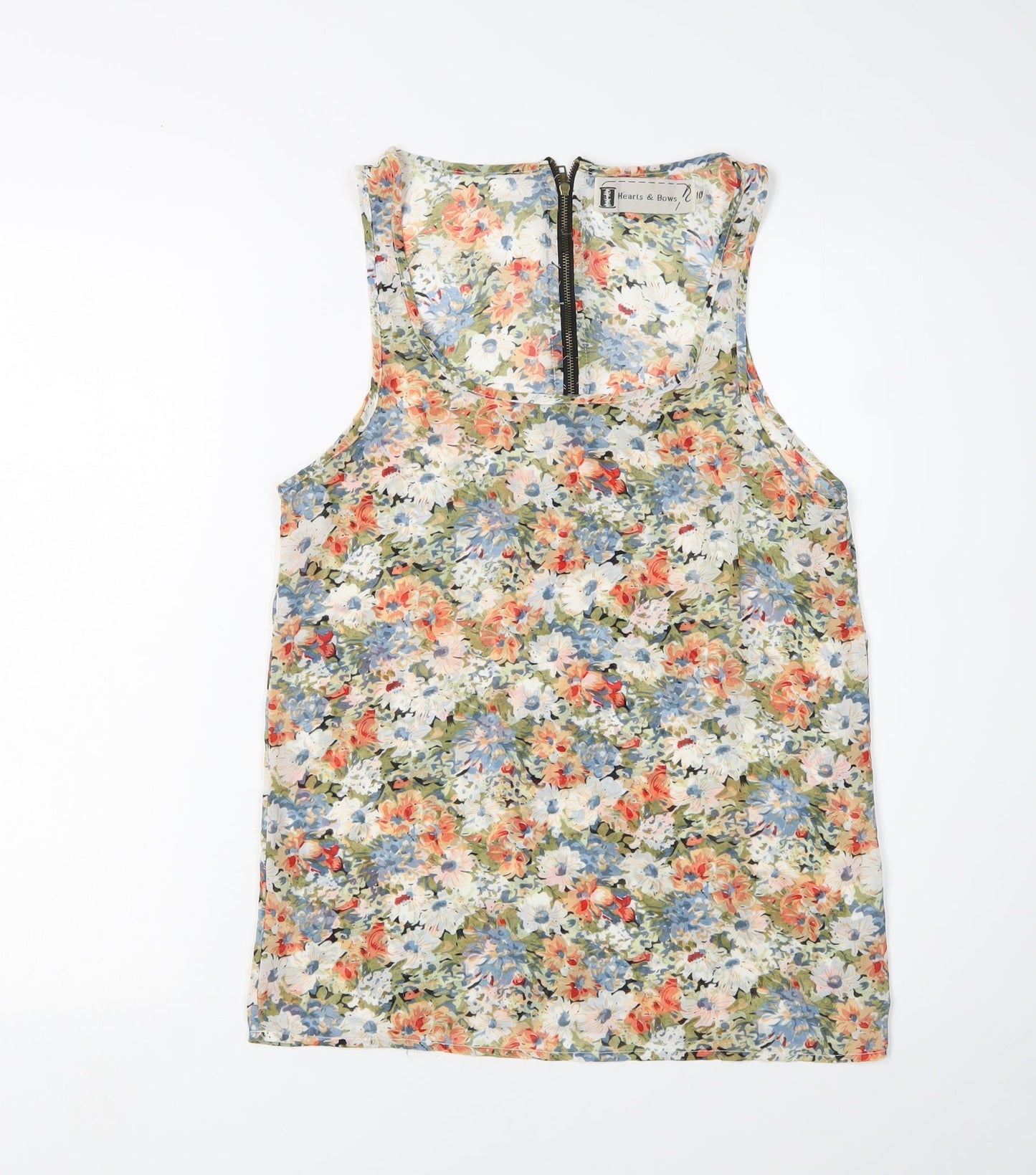 Hearts & Bows Women's Multicoloured Floral Tank Top Size 10