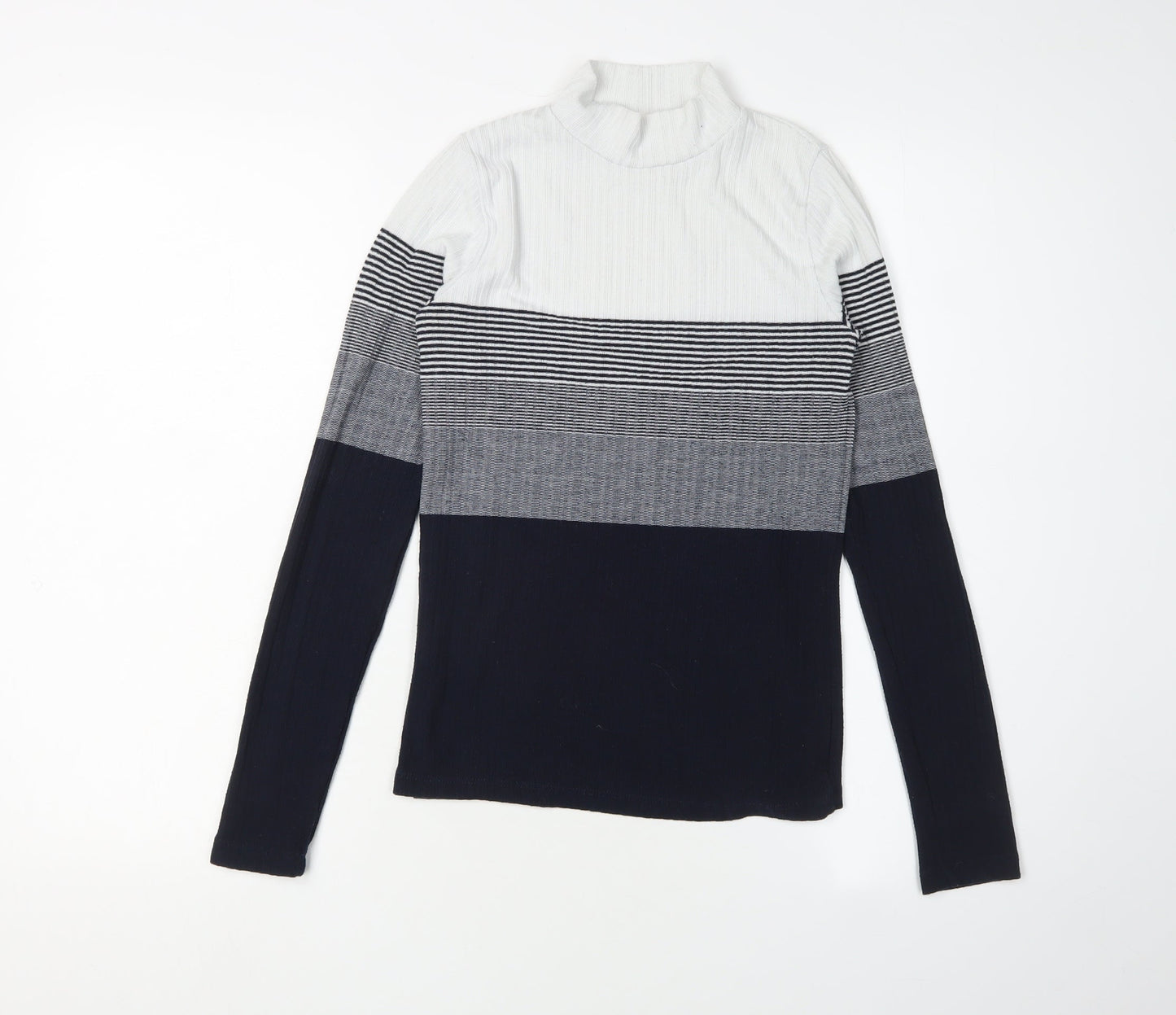 MNG Women's Multicoloured Striped Pullover Jumper Size 8