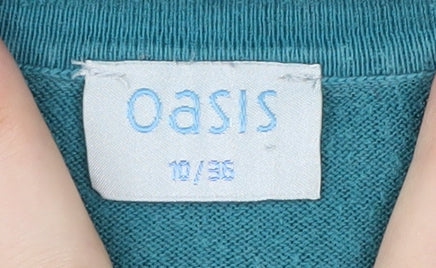 Oasis Women's Green Flutter Sleeve Top Size 10