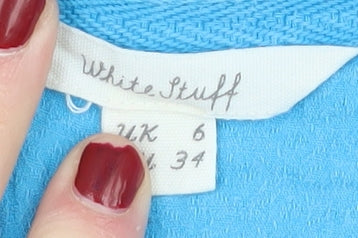 Womens UK Size 6 White Stuff Blue Cotton T-Shirt