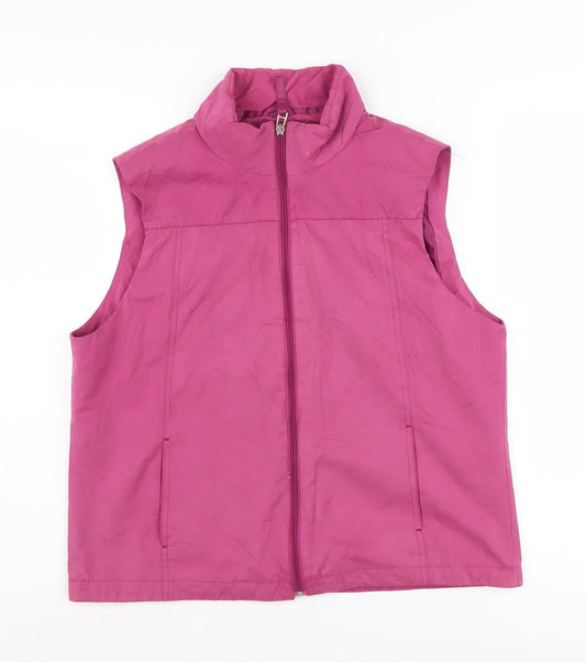 Tayberry Women's Pink Waistcoat, Size S, Casual Sleeveless