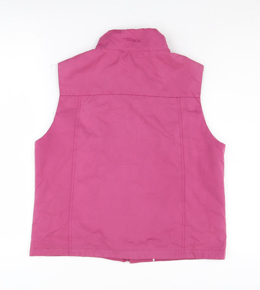 Tayberry Women's Pink Waistcoat, Size S, Casual Sleeveless
