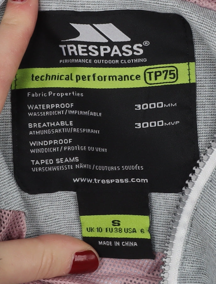 Trespass Women's Grey Windbreaker Jacket Size 10