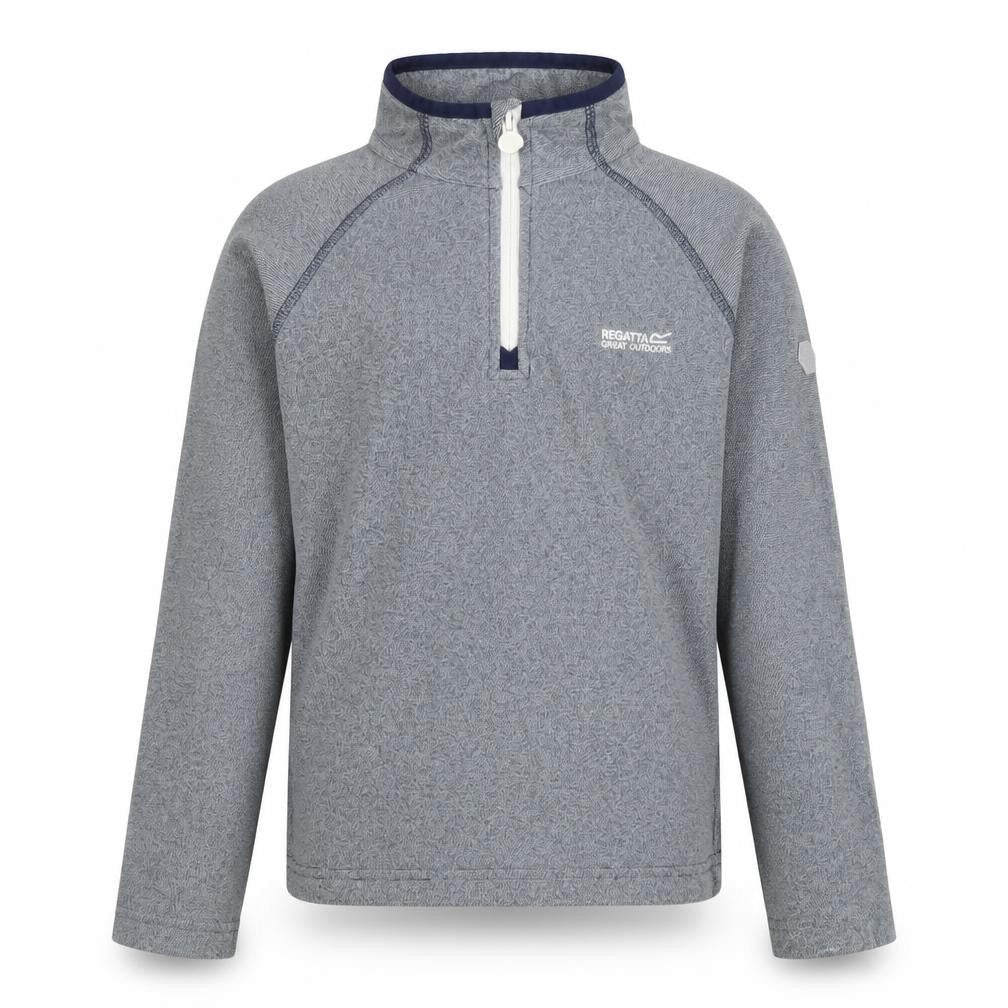 Front view of Regatta boys’ grey 1/2 zip sweatshirt, size 10, years