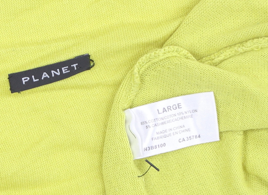 Planet Women's Yellow Wrap Cardigan Jumper L