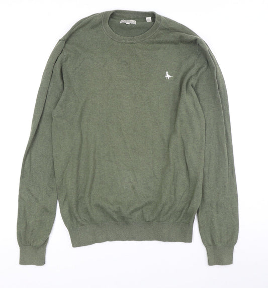 Jack Wills Men's Green Pullover Jumper, M