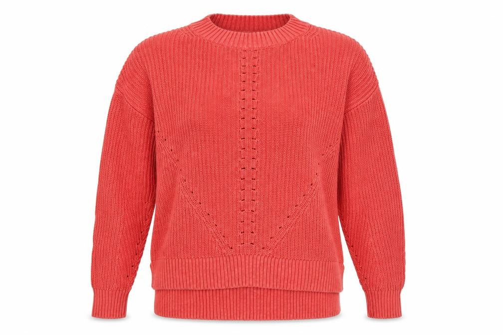 Womens UK 6 Regular FatFace Red Pullover Open-Knit