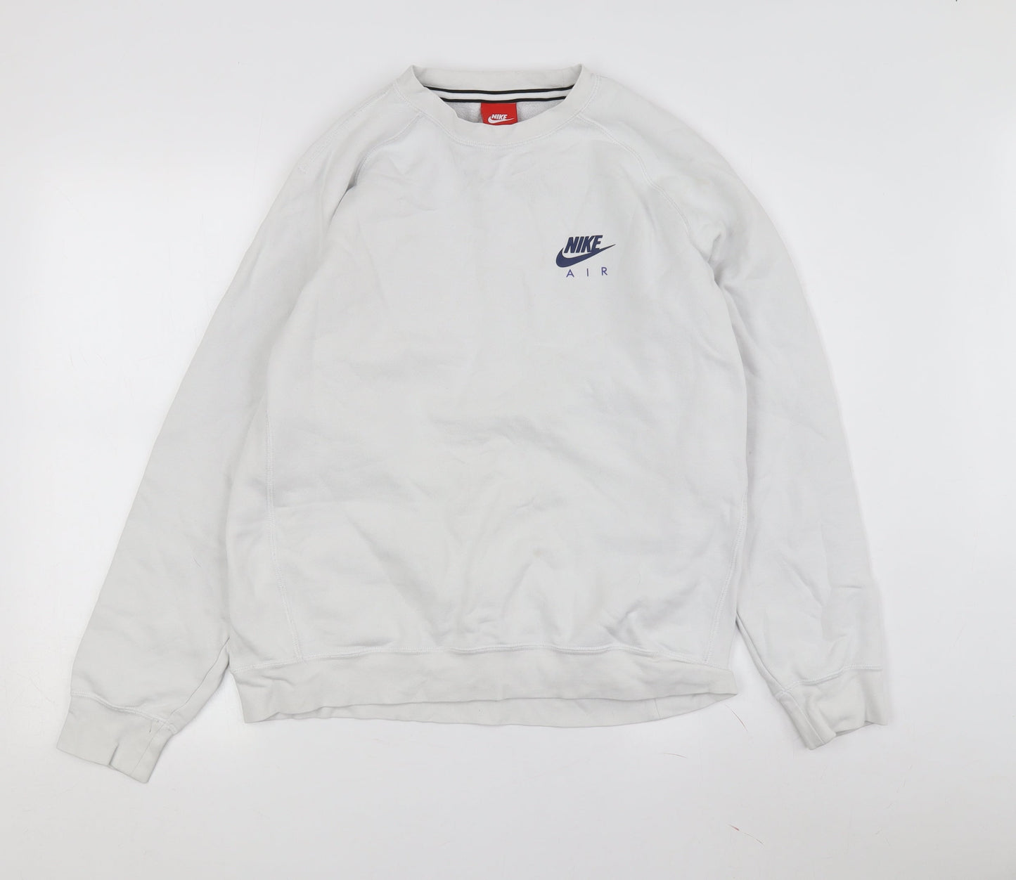 Nike Men's White Pullover Sweatshirt L - Classic Sports Style