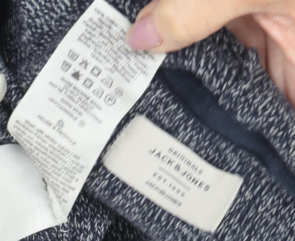 Jack & Jones Men's Grey Pullover Hoodie, Size S, Knit