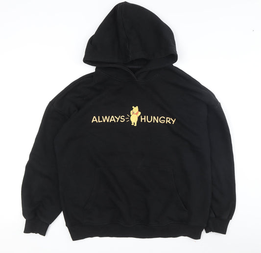 Disney Women Black Pullover Hoodie L