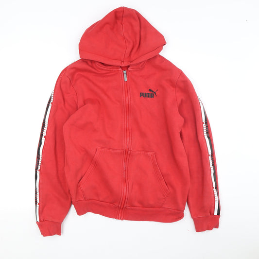 Puma Men's Red Full Zip Hoodie M