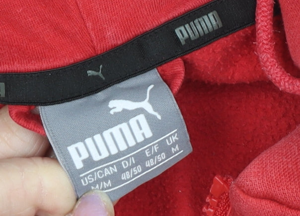 Puma Men's Red Full Zip Hoodie M