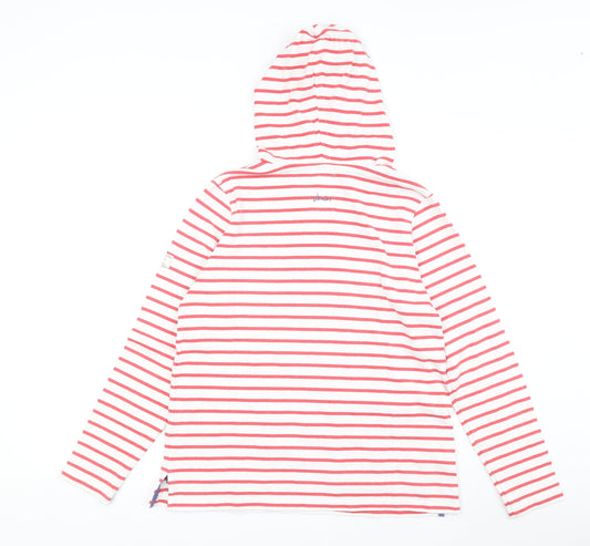 Joules Women's Red Striped Pullover Hoodie M