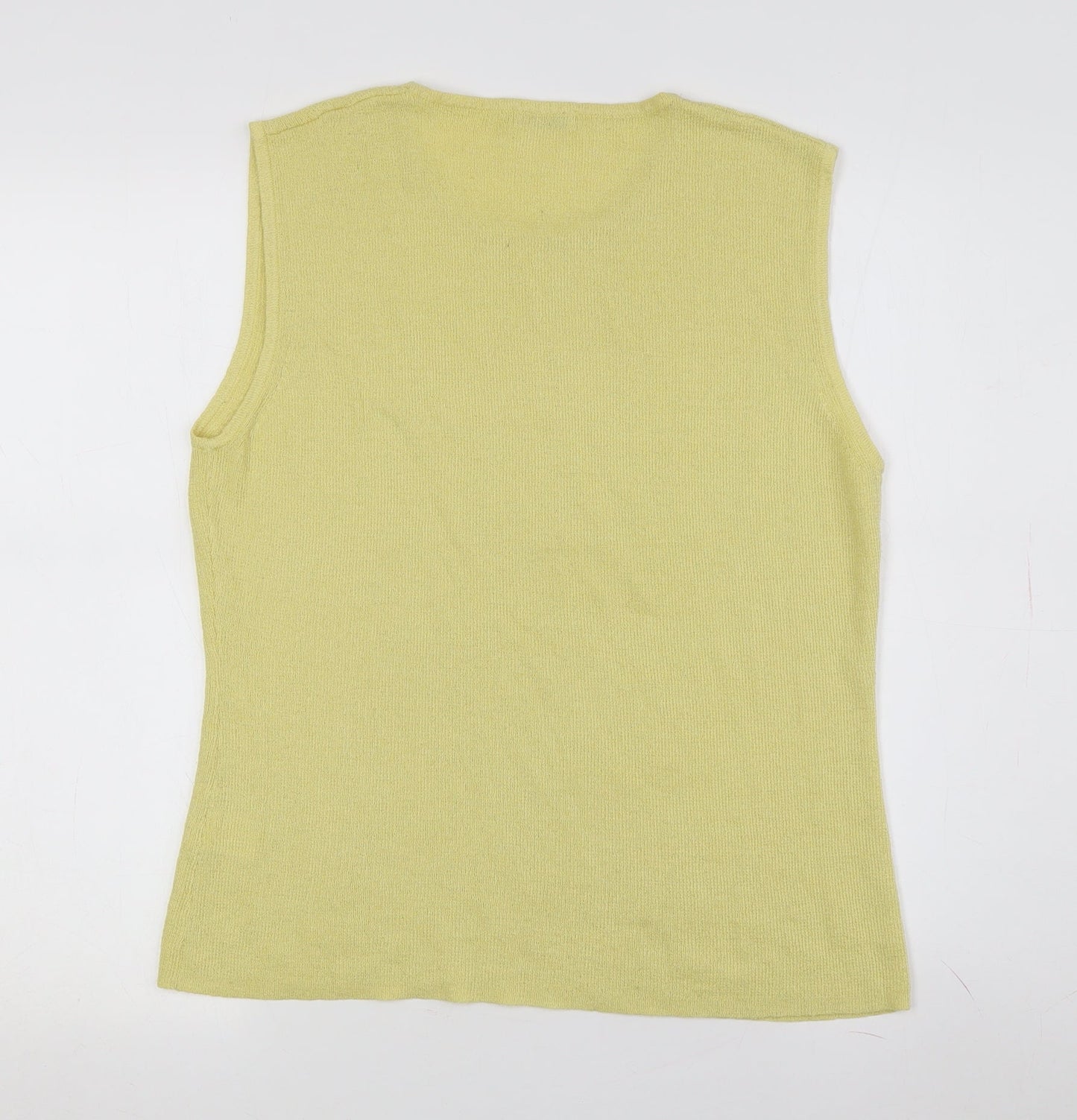 House of Fraser Women's Yellow Knit Vest, Size 16
