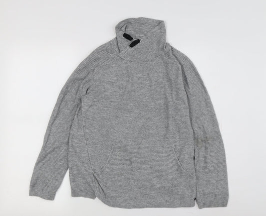 Zara Boys Grey Pullover Sweatshirt 11 Years Cotton Knit