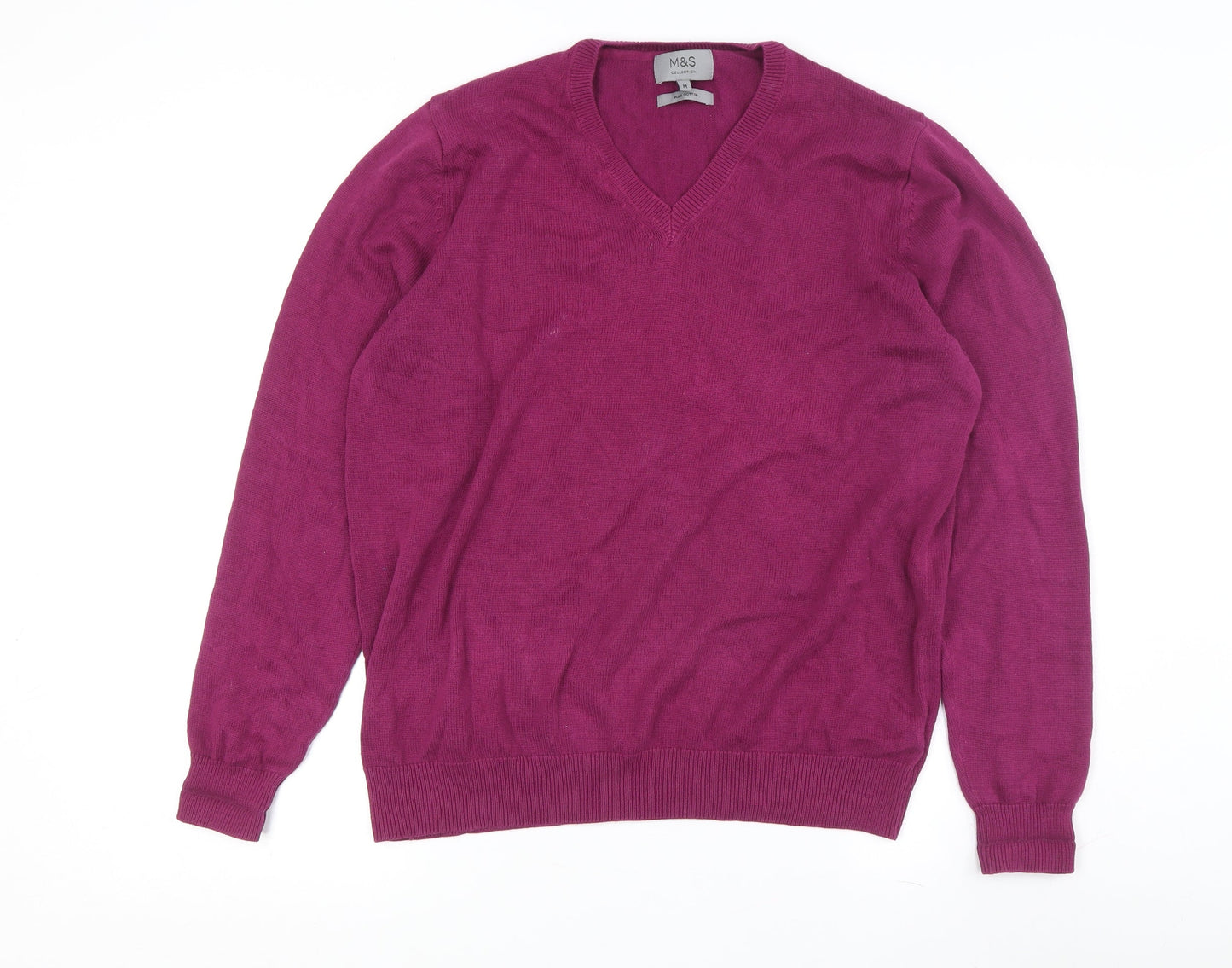 Marks and Spencer Men's Red Pullover Jumper M