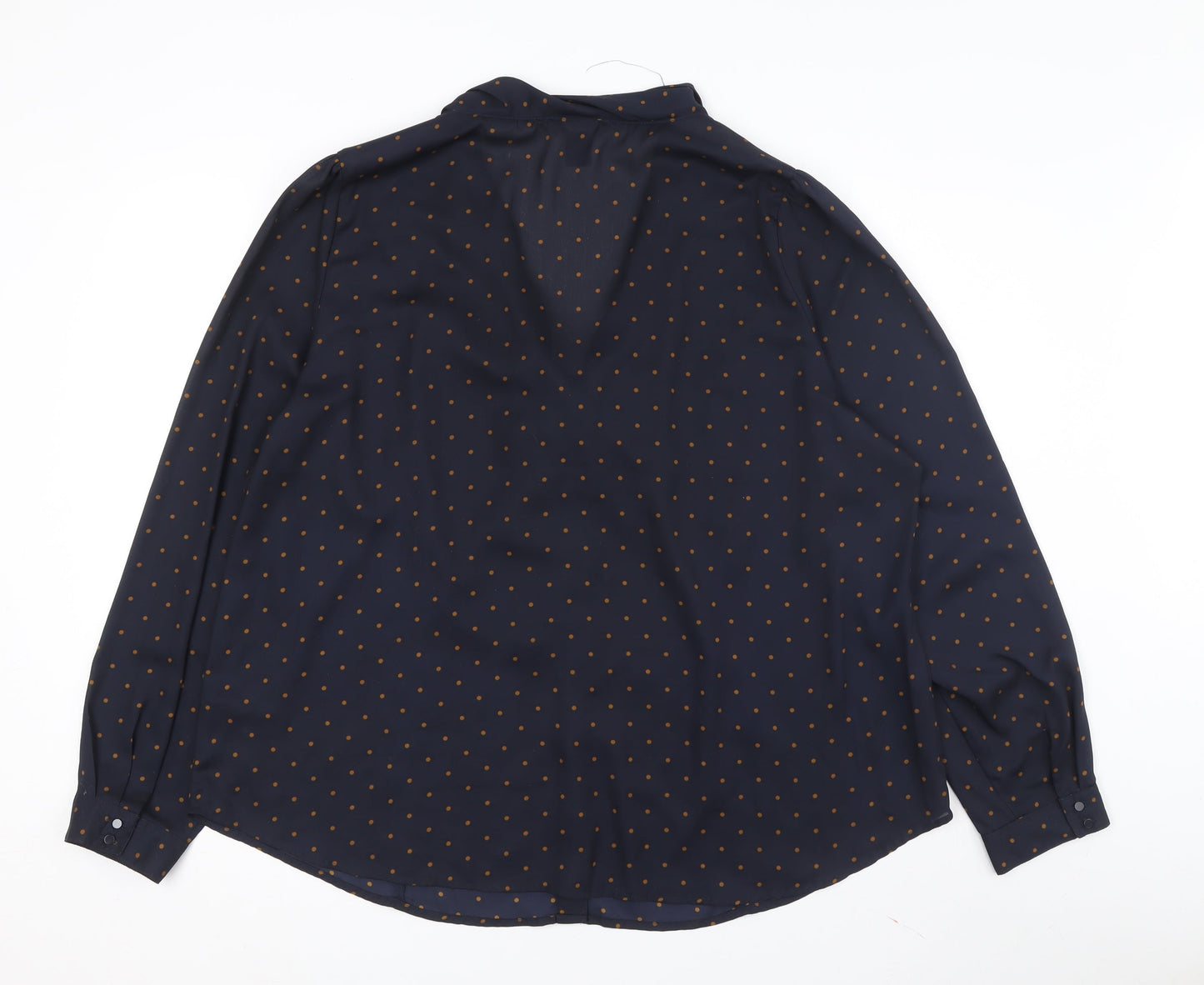 H&M Women's Plus Size Blue Polka Dot Blouse - Size 24