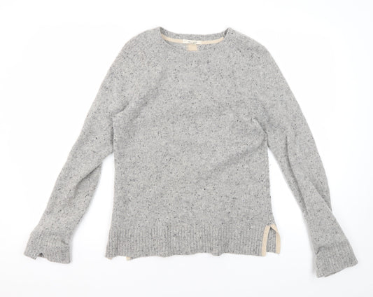 White Stuff Women's Grey Wool Blend Pullover Jumper Size 8