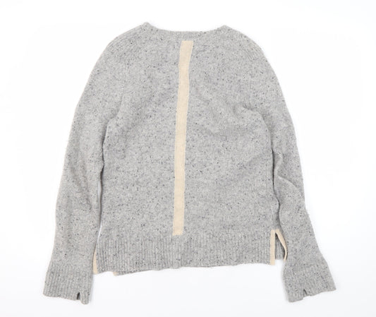 White Stuff Women's Grey Wool Blend Pullover Jumper Size 8