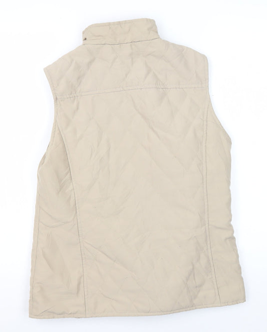 EWN Women's Beige Quilted Waistcoat Size S