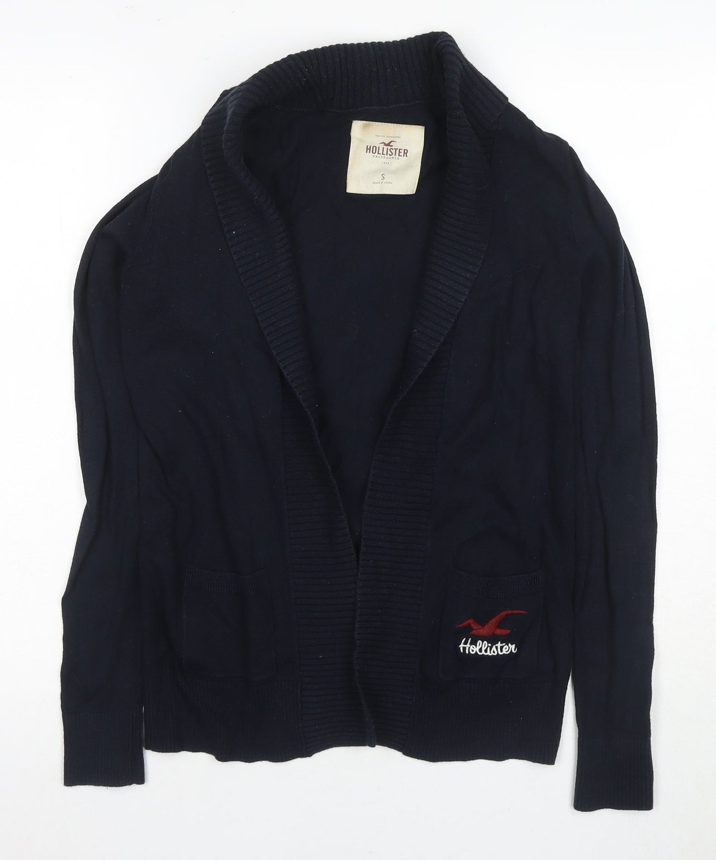 Hollister Women's Black Cardigan S, Knit Long Sleeve