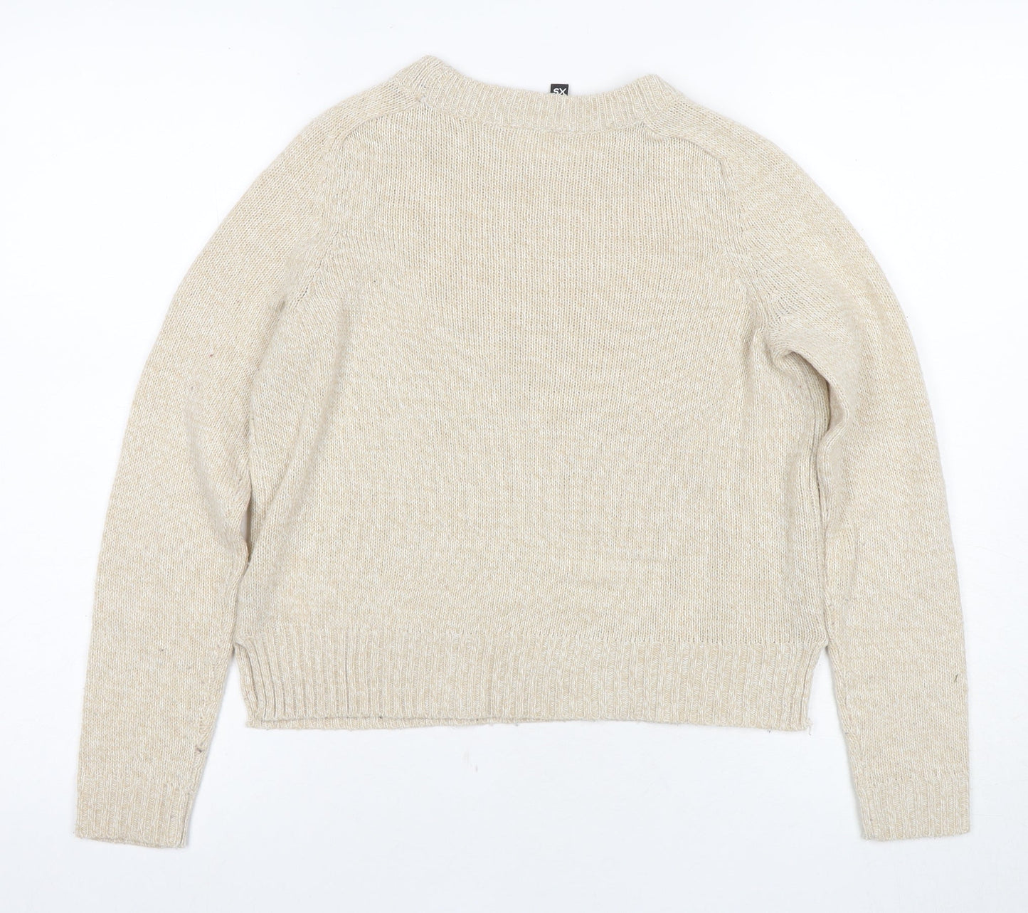 H&M Women Beige Pullover Jumper XS