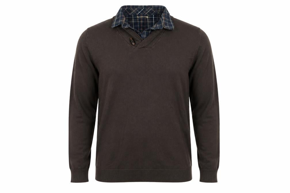 Marks Womens & Spencer Brown XL Collared Pullover Jumper