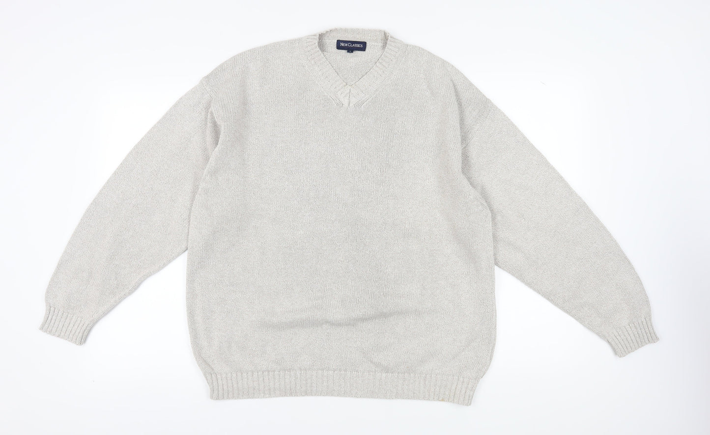 New Classics Men's Ivory Cotton Pullover Jumper L